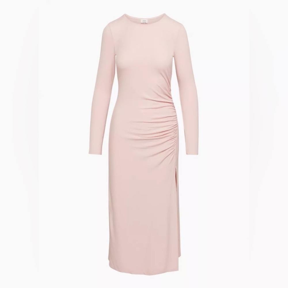 Pink midi Aritzia dress in XS, slit was sewed up